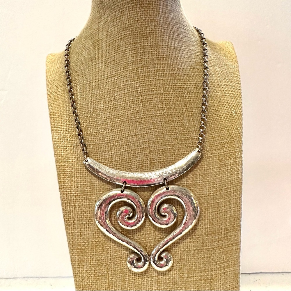 Brighton Statement Necklace “Genoa Scroll” Large … - image 1